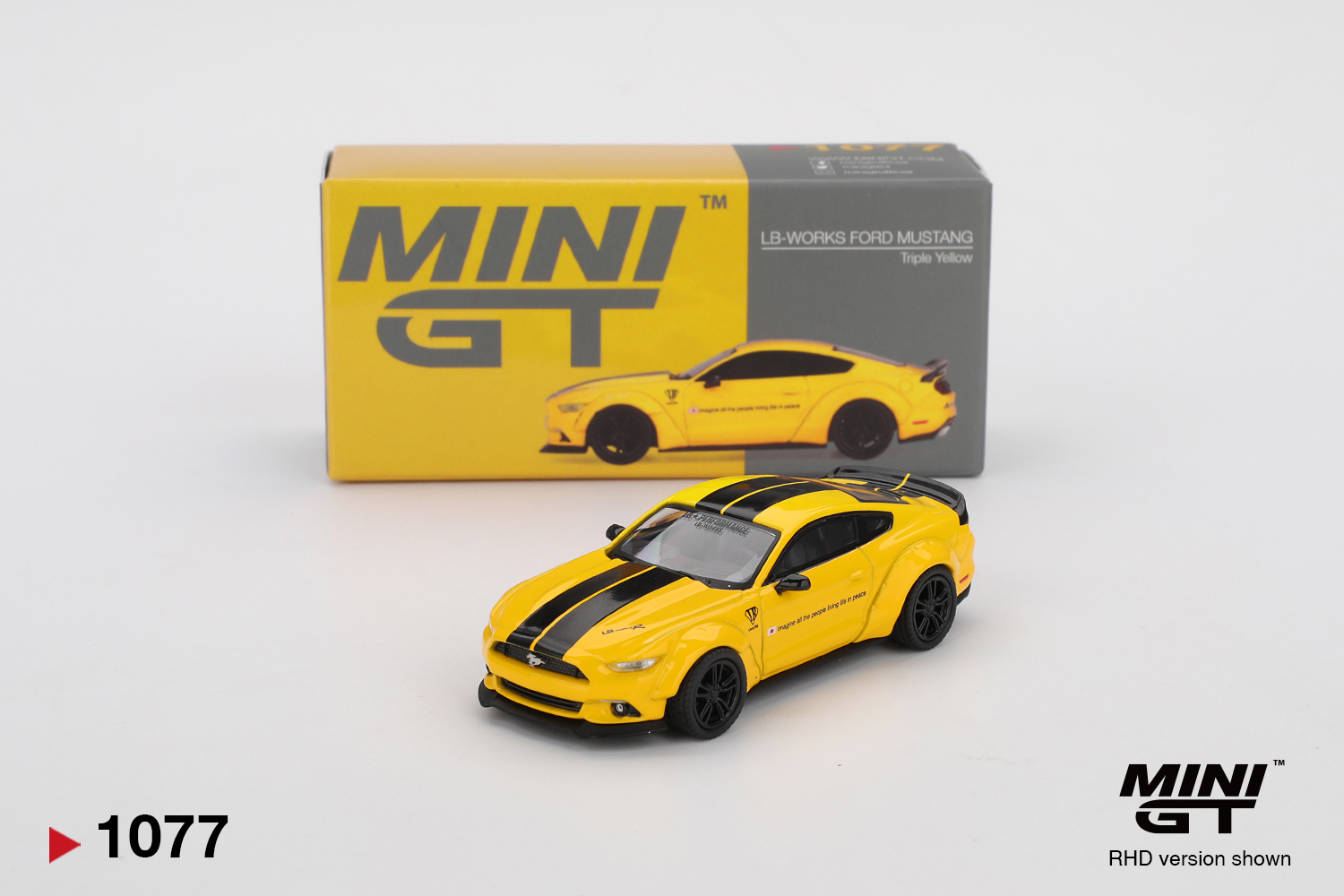 1:64 LB-WORKS FORD MUSTANG Triple Yellow (Vaccume Packaging) - MiniGT