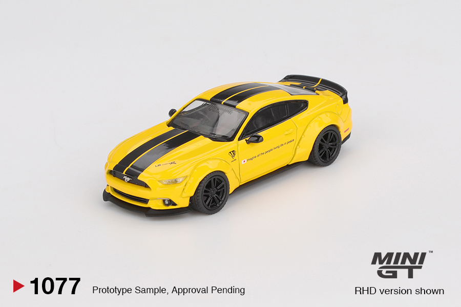 1:64 LB-WORKS FORD MUSTANG Triple Yellow (Vaccume Packaging) - MiniGT - Image 2