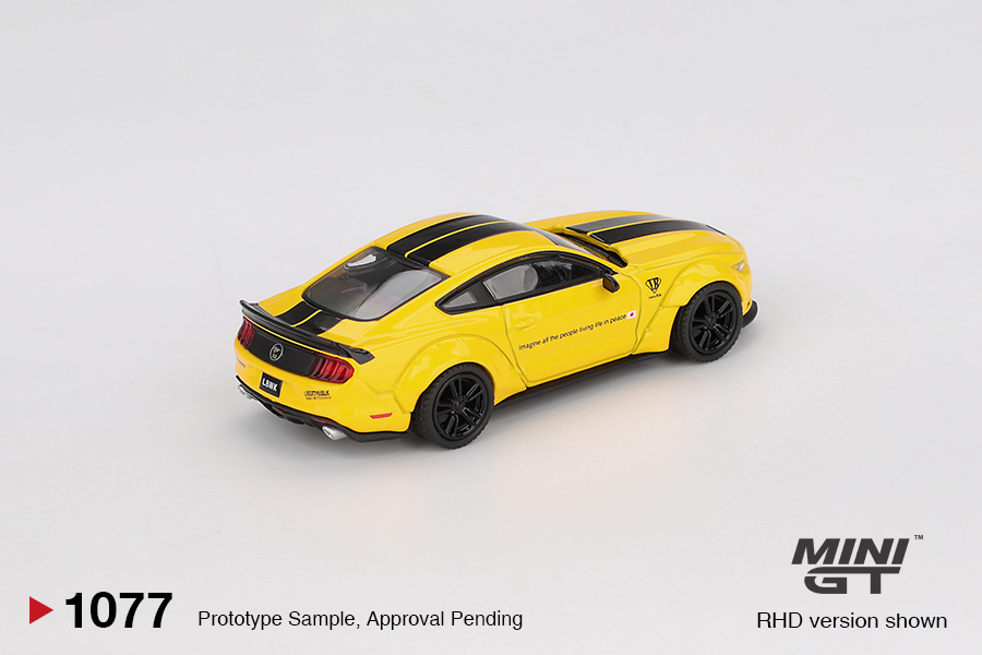 1:64 LB-WORKS FORD MUSTANG Triple Yellow (Vaccume Packaging) - MiniGT - Image 3