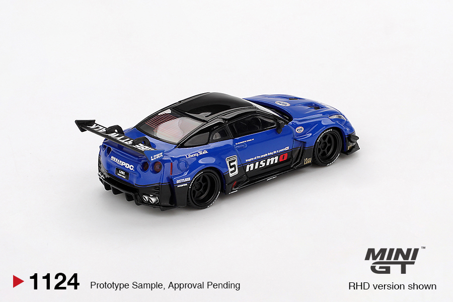 1:64 LB-Silhouette WORKS GT NISSAN 35GT-RR Ver.2 Blue | MINIGT #1124 - Image 2
