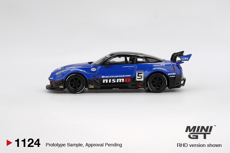 1:64 LB-Silhouette WORKS GT NISSAN 35GT-RR Ver.2 Blue | MINIGT #1124 - Image 3